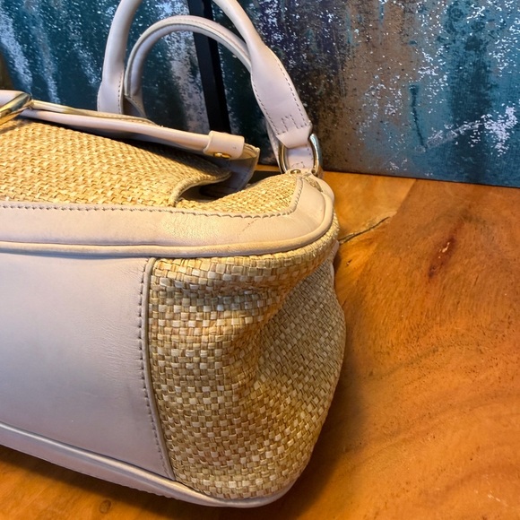 Cole Haan Vintage Late 1990s Woven Straw Satchel - Picture 16 of 16